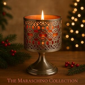 Bath & Body Works Holiday Lattice Pedestal Candle Holder | Home Decor